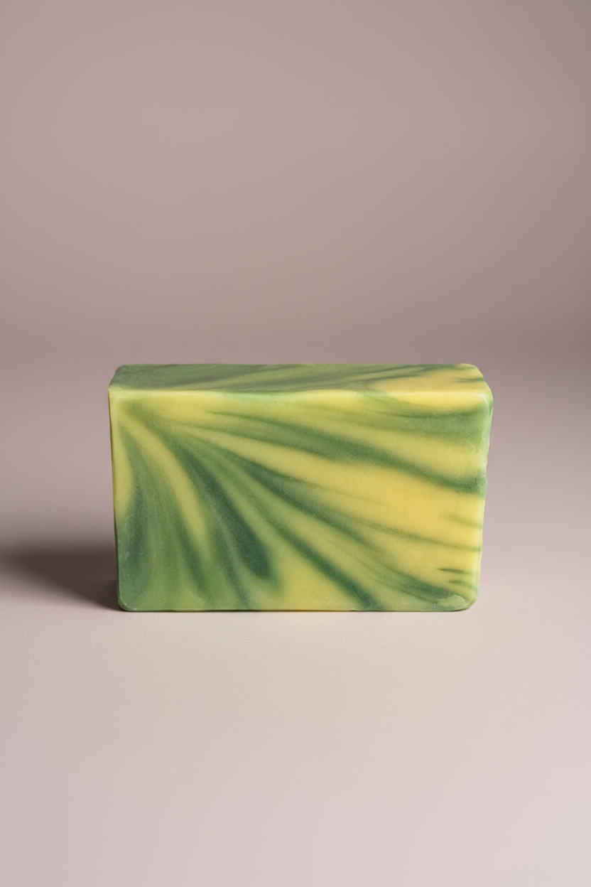Soap with Creamy Lavender Background